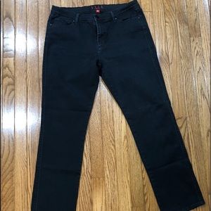 Elle Straight Leg Black Jeans - Size 16